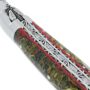 Couteau Prestige Laguiole David Dauvillaire Manche Lichen Stabilise Dans Resine 1 Piece 12 Cm 03