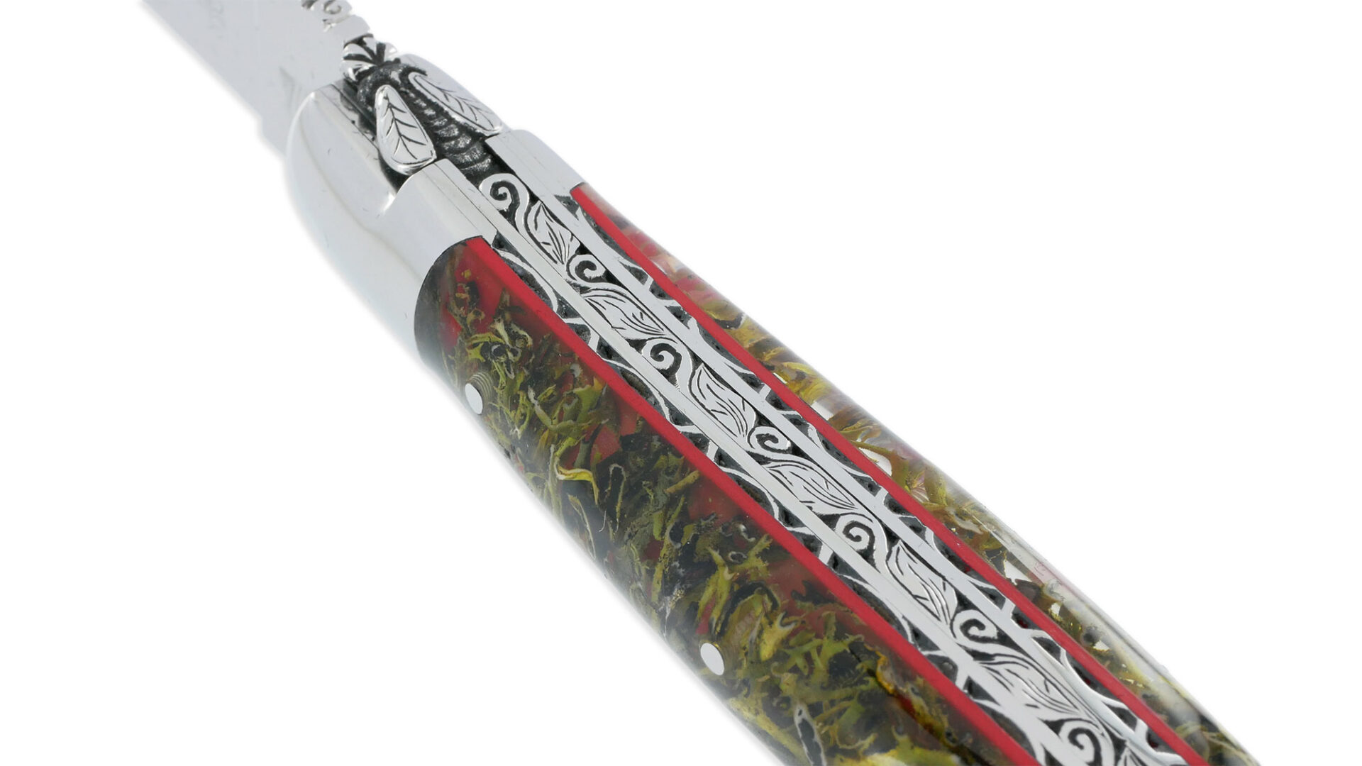 Couteau Prestige Laguiole David Dauvillaire Manche Lichen Stabilise Dans Resine 1 Piece 12 Cm 03