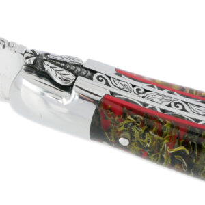 Couteau Prestige Laguiole David Dauvillaire Manche Lichen Stabilise Dans Resine 1 Piece 12 Cm 05