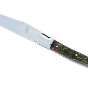 Couteau Prestige Laguiole David Dauvillaire Manche Lichen Stabilise Dans Resine 1 Piece 12 Cm 06