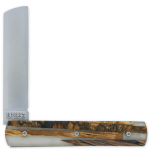 The 20 20 Full Handle Folding Knife With Mixed Wood Chips And Glittery Gray Resin 11cm Customizable Smooth Spring N°2 Brushed Finish Unique Piece