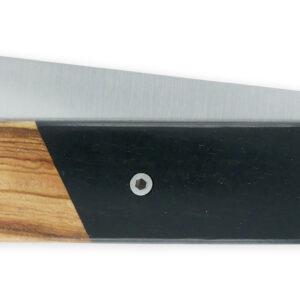 The 20 20 Full Folding Knife Ebony Olive Wood Bi Material Handle 11cm Customizable Smooth Spring