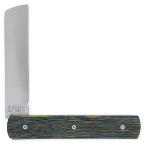The 20 20 Full Folding Knife Blue Stained Stabilized Oak Handle 11cm Customizable Smooth Spring
