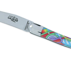 Forge De Laguiole Knife Seize Antares Acrylic Handle Design Seize Happywallmaker 1 Piece 2 Shiny Stainless Steel Bolsters 11cm