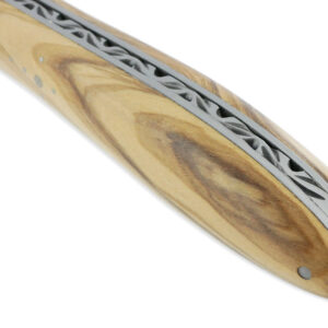 Laguiole En Aubrac Crocus 1 Piece 12 Cm Olivewood 1 Shiny Stainless Steel Bolster