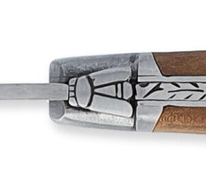 Laguiole Yesterday Knife Pear Tree Handle 1 Piece 12cm 2 Brushed Stainless Steel Bolsters