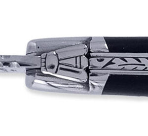 Laguiole Yesterday Knife Ebony Wood Handle 1 Piece 12cm 1 Shiny Stainless Steel Bolster