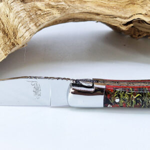 Laguiole Prestige Knife Lichen Handle Stabilized In Resin 1 Piece 12 Cm
