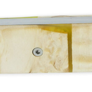 Le 2020 Couteau Pliant Plein Manche Avec Bois De Bouleau Resine Verte Avec Inclusion De Clous De Girofle 11cm Ressort Lisse Personnalisable 02