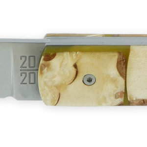 Le 2020 Couteau Pliant Plein Manche Avec Bois De Bouleau Resine Verte Avec Inclusion De Clous De Girofle 11cm Ressort Lisse Personnalisable 05