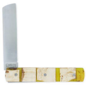 Le 2020 Couteau Pliant Plein Manche Avec Bois De Bouleau Resine Verte Avec Inclusion De Clous De Girofle 11cm Ressort Lisse Personnalisable 06