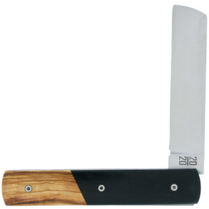 Le 2020 Couteau Pliant Plein Manche Bi Matiere Ebene Olivier 11cm Ressort Lisse Personnalisable 00