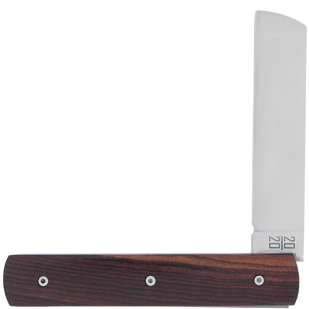 Le 2020 Couteau Pliant Plein Manche Bois De Violette 11cm Ressort Lisse Personnalisable Finition Brossee 00