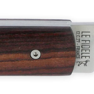 Le 2020 Couteau Pliant Plein Manche Bois De Violette 11cm Ressort Lisse Personnalisable Finition Brossee 01