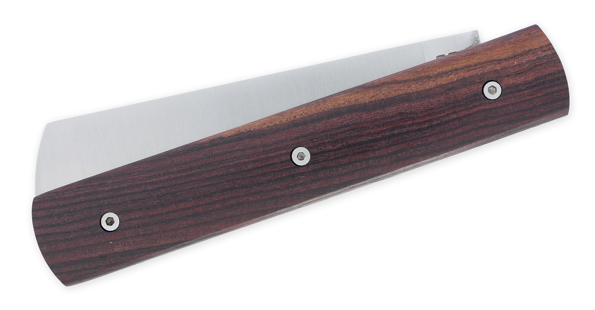 Le 2020 Couteau Pliant Plein Manche Bois De Violette 11cm Ressort Lisse Personnalisable Finition Brossee 03