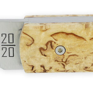 Le 2020 Couteau Pliant Plein Manche Bouleau 11cm Ressort Lisse Personnalisable Finition Brossee 02