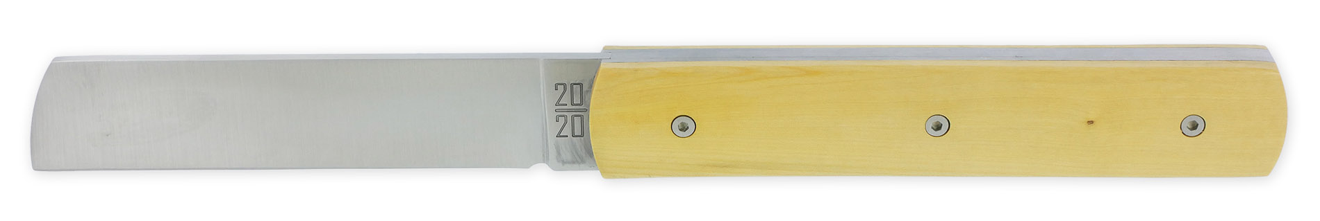 Le 2020 Couteau Pliant Plein Manche Buis 11cm Ressort Lisse Personnalisable Finition Brossee 04