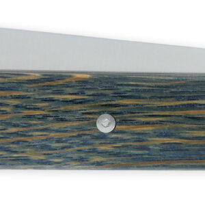 Le 2020 Couteau Pliant Plein Manche Chene Stabilise Teinte Bleu 11cm Ressort Lisse Personnalisable 02