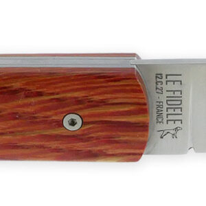 Le 2020 Couteau Pliant Plein Manche Chene Stabilise Teinte Rouge 11cm Ressort Lisse Personnalisable 03
