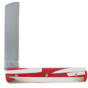 Le 2020 Couteau Pliant Plein Manche En Eclats De Mammouth Et Resine Rouge 11cm Ressort Lisse Personnalisable 01