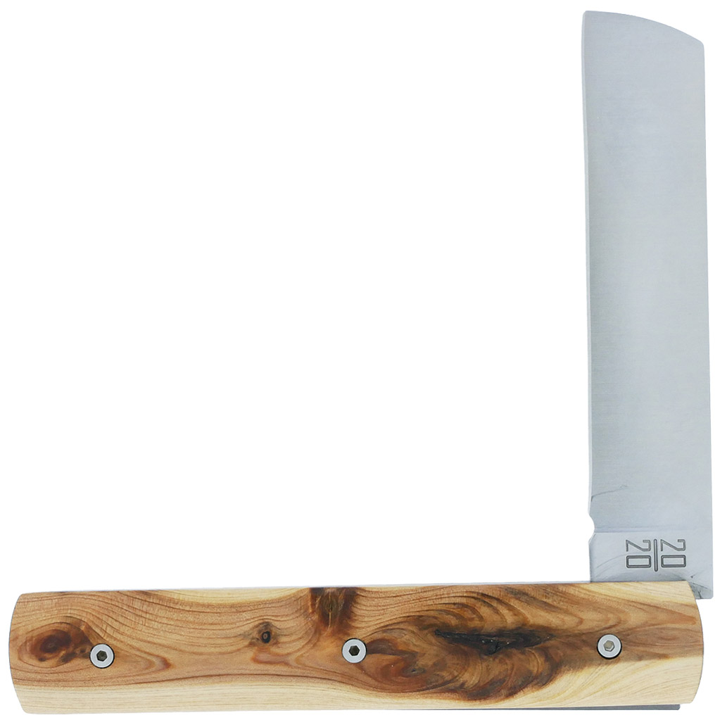 Le 2020 Couteau Pliant Plein Manche Genevrier 11cm Ressort Lisse Personnalisable Finition Brossee 00