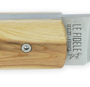 Le 2020 Couteau Pliant Plein Manche Genevrier 11cm Ressort Lisse Personnalisable Finition Brossee 03