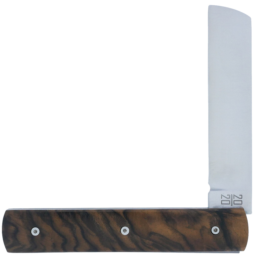 Le 2020 Couteau Pliant Plein Manche Noyer 11cm Ressort Lisse Personnalisable Finition Brossee 00