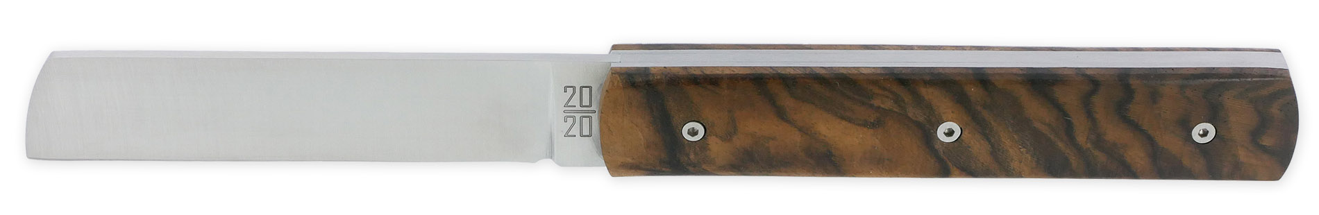 Le 2020 Couteau Pliant Plein Manche Noyer 11cm Ressort Lisse Personnalisable Finition Brossee 04